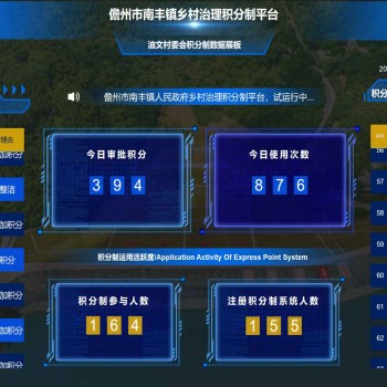 村級鄉(xiāng)村治理數據大屏